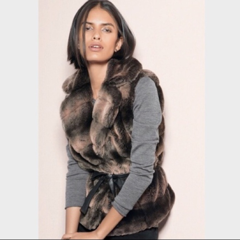 Faux Fur Chinchilla Elegant Vest Lux